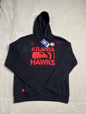 NWT New Nike NBA Atlanta Hawks Club Court Side Pullover Hoodie Sweatshirt Mens M